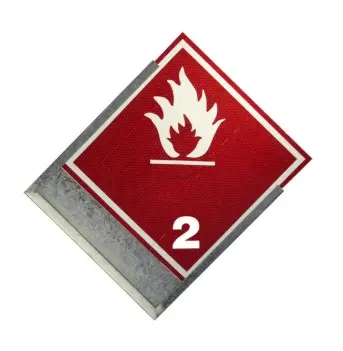 [SQ00009VP] Cartelería Chapa NU 25x25 Vehículos Cargas Peligrosas (Pack x 4)